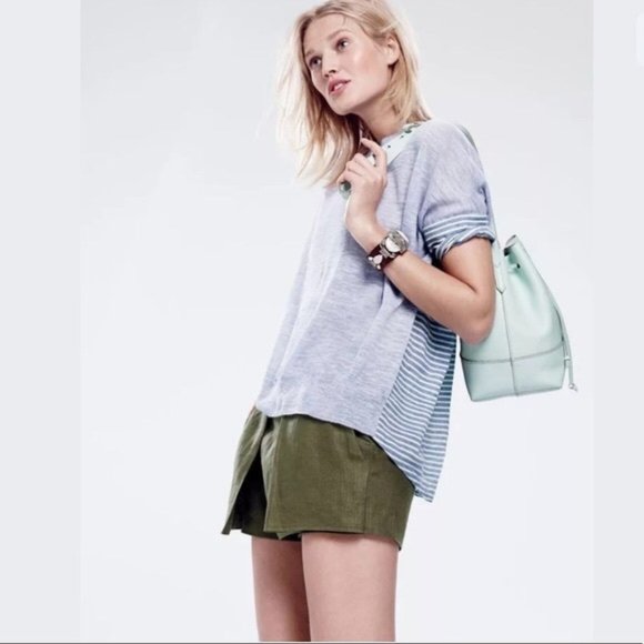 J Crew Green Linen Shorts Crossover Skort (NWT) 2 - Picture 2 of 5